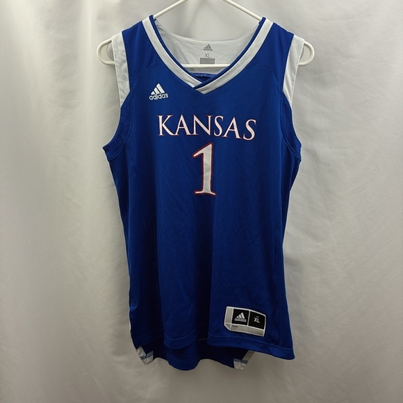 KU Jayhawks Kids Youth Jersey Adidas Size XL #1 - Picture 2 of 6